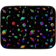 Space Pattern Double Sided Fleece Blanket (mini)  by Valentinaart