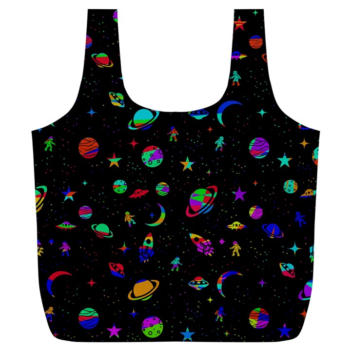 Space pattern Full Print Recycle Bags (L) 