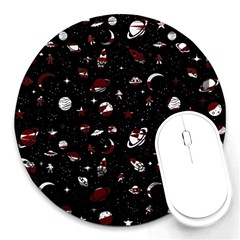 Space Pattern Round Mousepads by Valentinaart