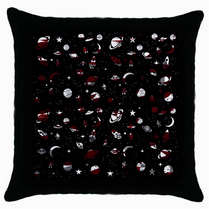 Space pattern Throw Pillow Case (Black)