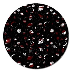 Space Pattern Magnet 5  (round) by Valentinaart