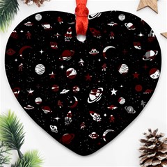 Space Pattern Heart Ornament (two Sides) by Valentinaart