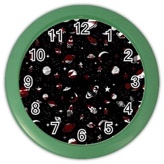 Space Pattern Color Wall Clocks by Valentinaart