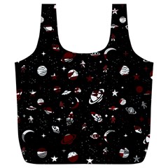 Space Pattern Full Print Recycle Bags (l)  by Valentinaart