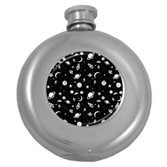 Space Pattern Round Hip Flask (5 Oz) by Valentinaart