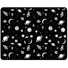 Space Pattern Double Sided Fleece Blanket (medium)  by Valentinaart