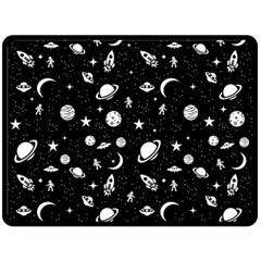 Space Pattern Double Sided Fleece Blanket (large)  by Valentinaart