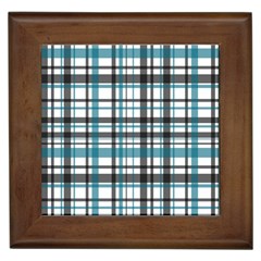 Plaid Pattern Framed Tiles by Valentinaart