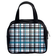 Plaid Pattern Classic Handbags (2 Sides) by Valentinaart