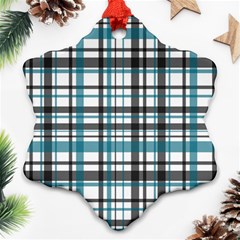 Plaid Pattern Snowflake Ornament (two Sides) by Valentinaart