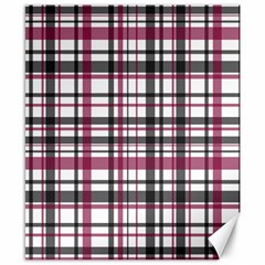 Plaid Pattern Canvas 8  X 10  by Valentinaart