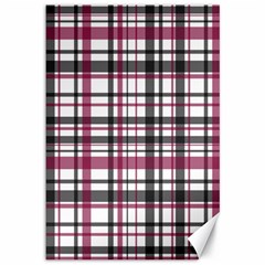 Plaid Pattern Canvas 12  X 18   by Valentinaart