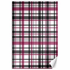 Plaid Pattern Canvas 20  X 30   by Valentinaart