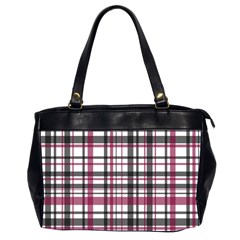 Plaid Pattern Office Handbags (2 Sides)  by Valentinaart