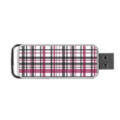 Plaid Pattern Portable Usb Flash (one Side)