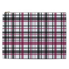 Plaid Pattern Cosmetic Bag (xxl)  by Valentinaart