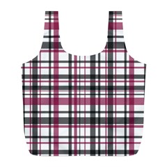 Plaid Pattern Full Print Recycle Bags (l)  by Valentinaart