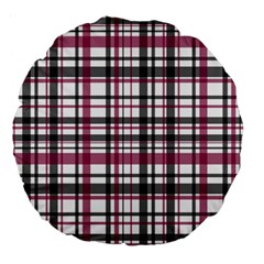 Plaid Pattern Large 18  Premium Flano Round Cushions by Valentinaart