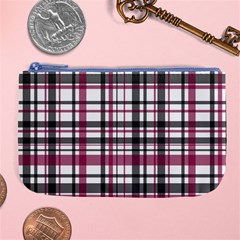 Plaid Pattern Large Coin Purse by Valentinaart