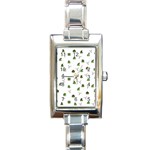 Cactus pattern Rectangle Italian Charm Watch Front