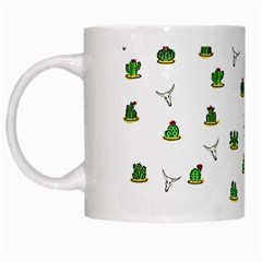 Cactus Pattern White Mugs by Valentinaart