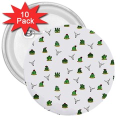 Cactus Pattern 3  Buttons (10 Pack)  by Valentinaart