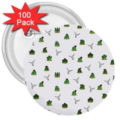 Cactus Pattern 3  Buttons (100 Pack)  by Valentinaart