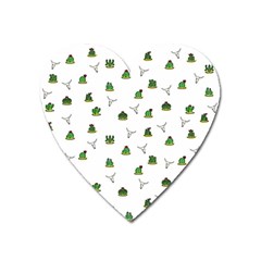 Cactus Pattern Heart Magnet by Valentinaart