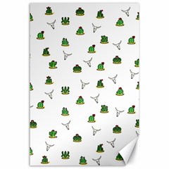 Cactus Pattern Canvas 24  X 36  by Valentinaart