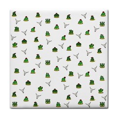 Cactus Pattern Face Towel by Valentinaart