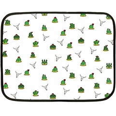 Cactus Pattern Fleece Blanket (mini) by Valentinaart