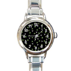 Cactus Pattern Round Italian Charm Watch by Valentinaart