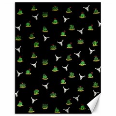 Cactus Pattern Canvas 12  X 16   by Valentinaart