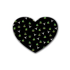 Cactus Pattern Heart Coaster (4 Pack)  by Valentinaart