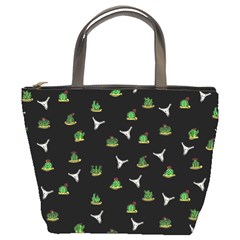 Cactus Pattern Bucket Bags by Valentinaart