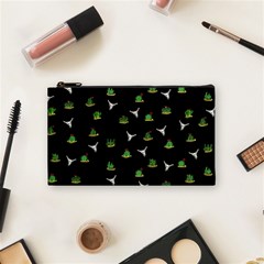 Cactus Pattern Cosmetic Bag (small)  by Valentinaart