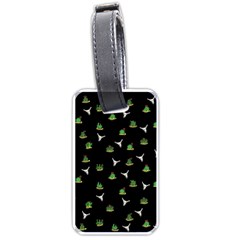 Cactus Pattern Luggage Tags (one Side)  by Valentinaart