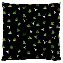 Cactus Pattern Large Cushion Case (one Side) by Valentinaart