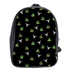 Cactus Pattern School Bags (xl)  by Valentinaart