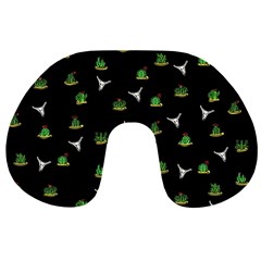 Cactus Pattern Travel Neck Pillows by Valentinaart