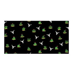 Cactus Pattern Satin Wrap by Valentinaart