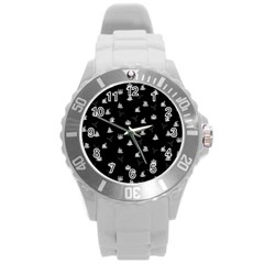 Cactus pattern Round Plastic Sport Watch (L)