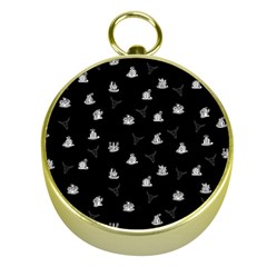 Cactus pattern Gold Compasses