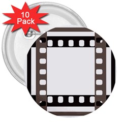 Frame Decorative Movie Cinema 3  Buttons (10 Pack)  by Nexatart