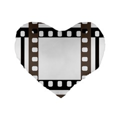 Frame Decorative Movie Cinema Standard 16  Premium Heart Shape Cushions by Nexatart