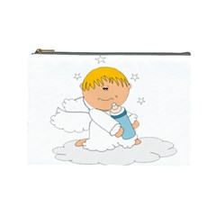 Angel Baby Bottle Cute Sweet Cosmetic Bag (large)  by Nexatart