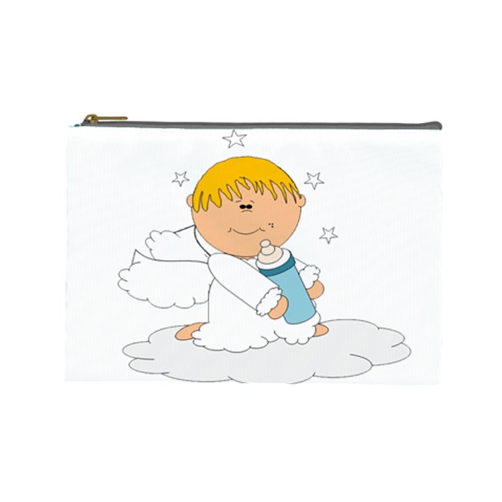 Angel Baby Bottle Cute Sweet Cosmetic Bag (Large) 