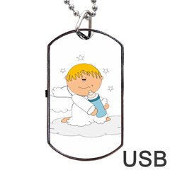 Angel Baby Bottle Cute Sweet Dog Tag Usb Flash (one Side) by Nexatart