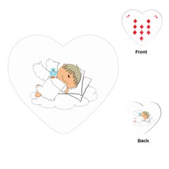 Sweet Dreams Angel Baby Cartoon Playing Cards (heart)  by Nexatart