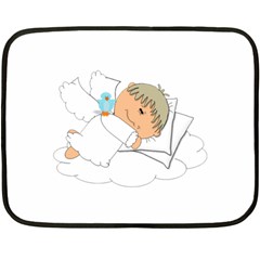 Sweet Dreams Angel Baby Cartoon Double Sided Fleece Blanket (mini)  by Nexatart